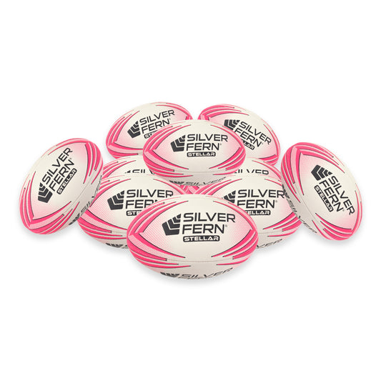 Pink Size 5 Premium Rugby Trainer Ball Pack