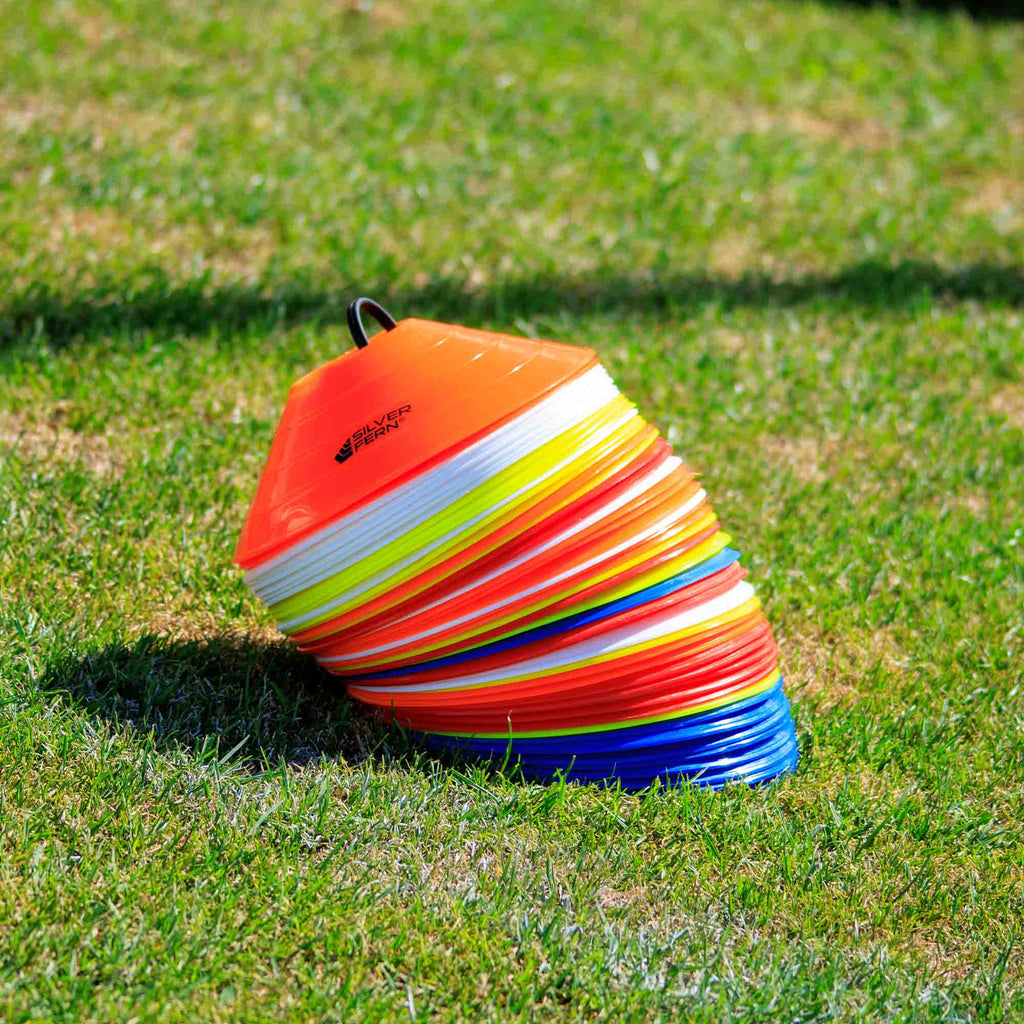 Silver Fern Marker Cones, front, lifestyle.