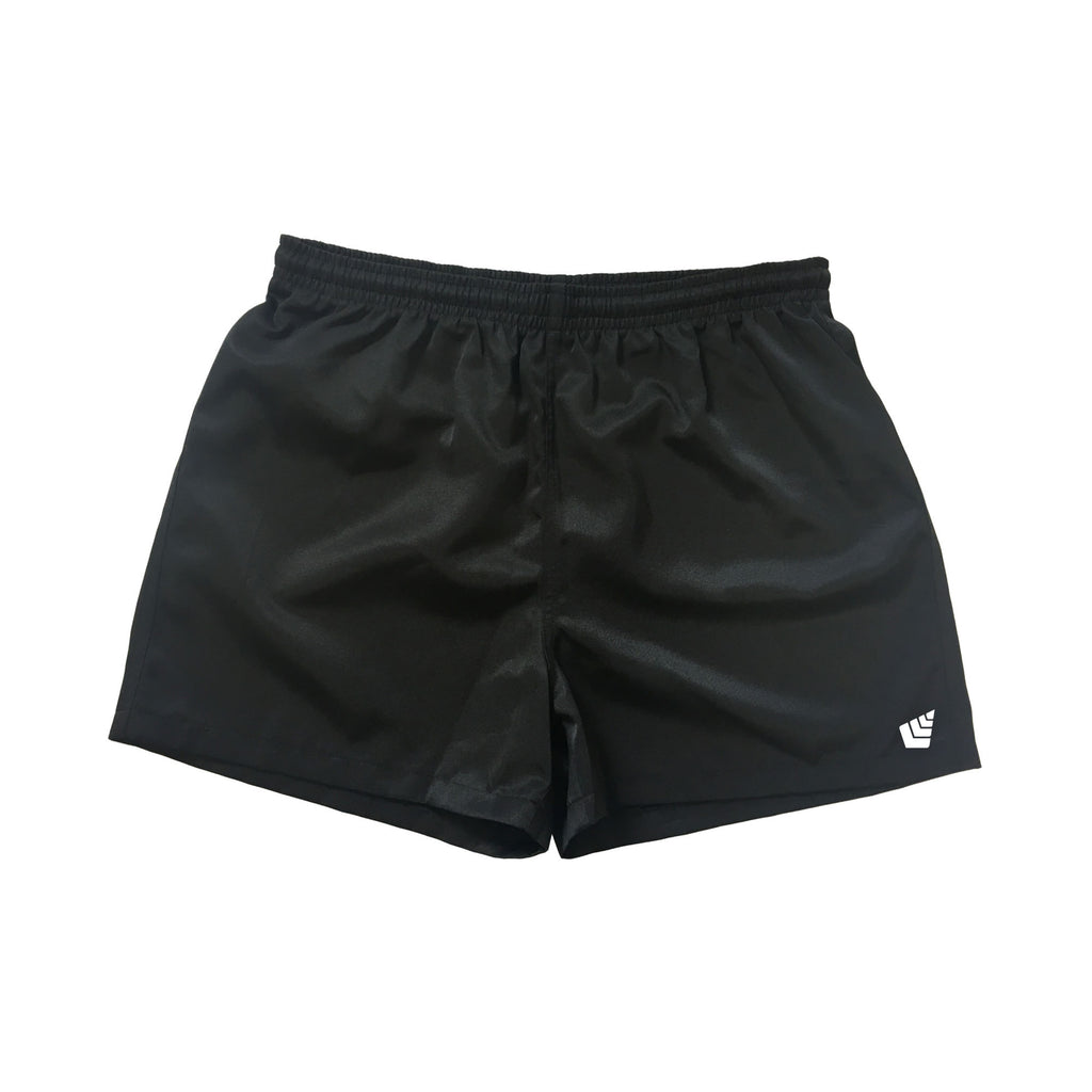 Silver Fern Black Boys Rugby Shorts