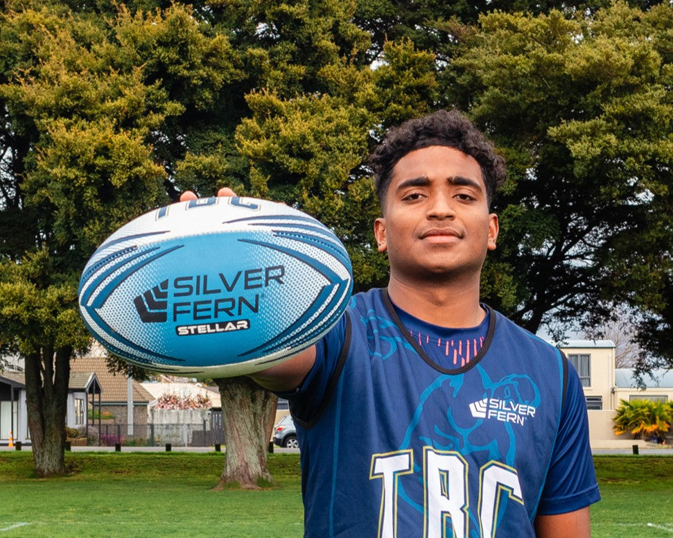 Silver Fern custom rugby balls hero shot
