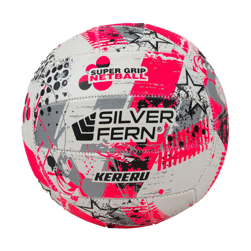 Silver Fern Kereru Netball Size 5 Pink and White