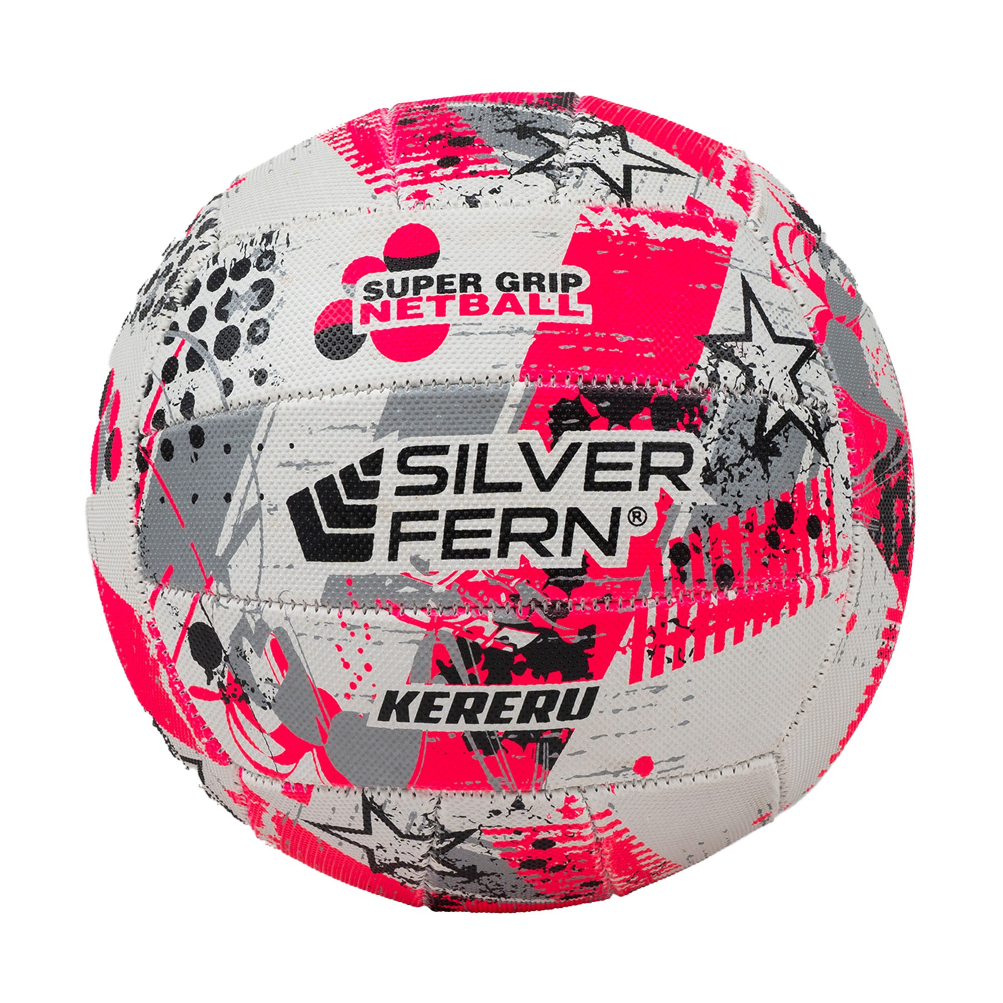 Silver Fern Kereru Netball Size 5 Pink and White