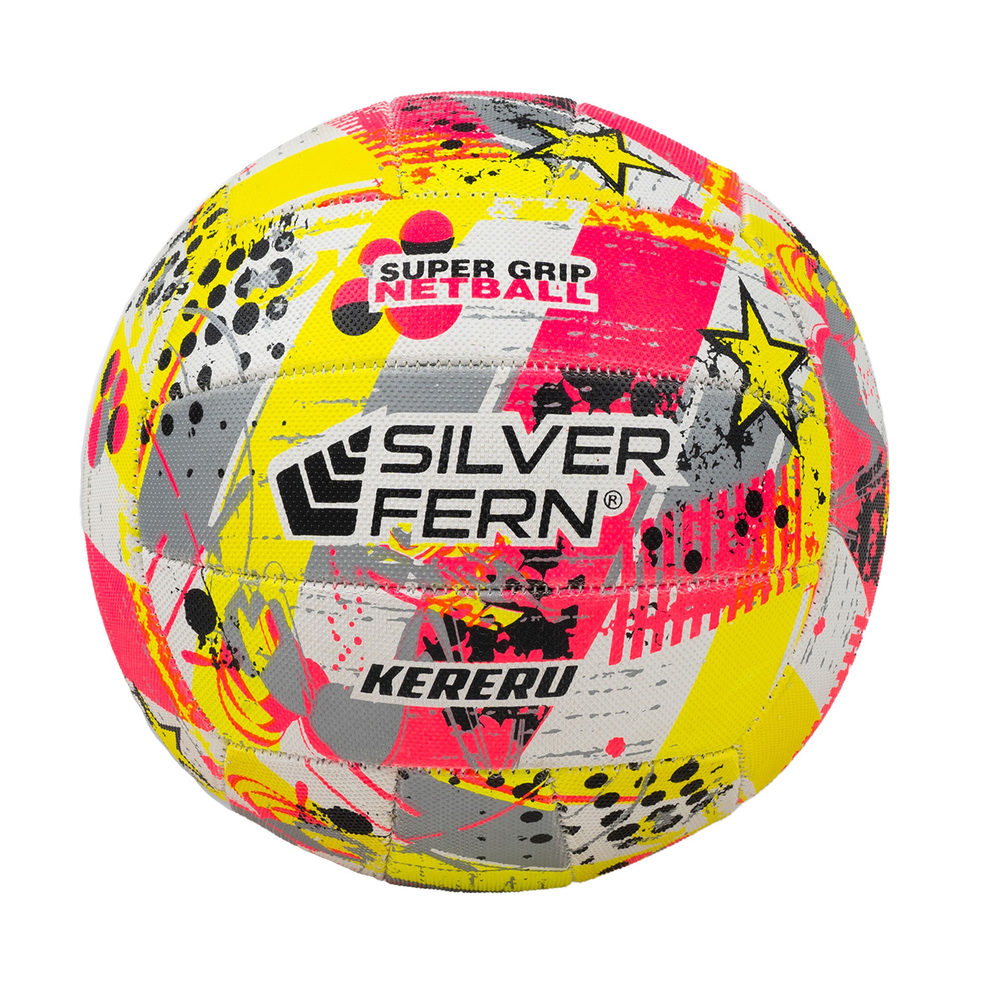 Silver Fern Kereru Netball Size 5 Yellow and Pink