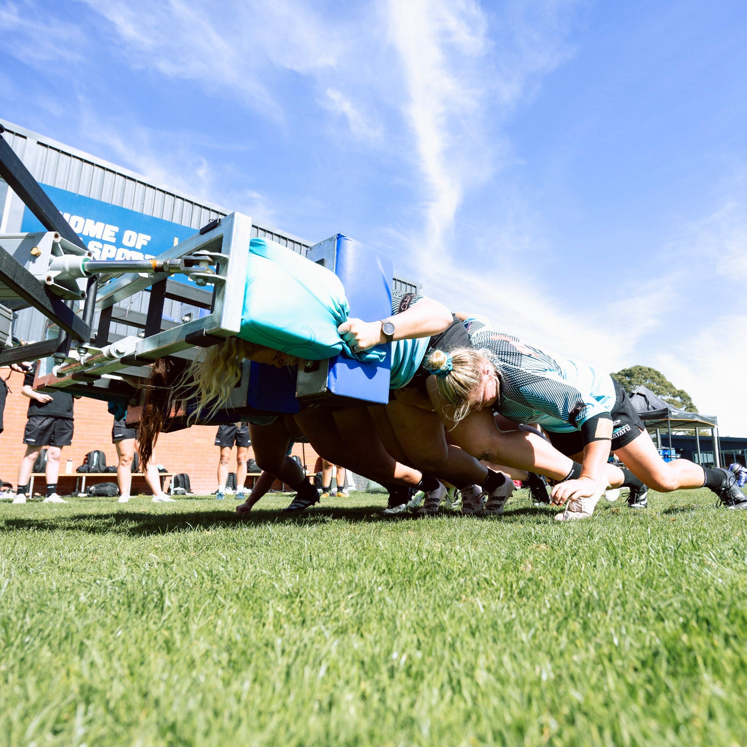 Silver Fern Live Scrum Machine, Matatu team with a scrum in action