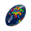 Size 3 Monster Touch Rugby Ball white background image. 