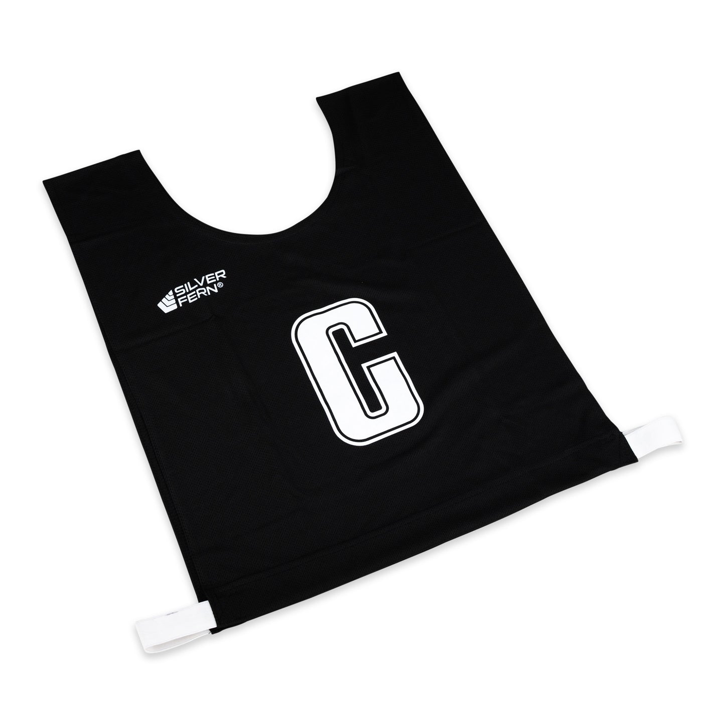 Netball Bib Set 6 A SIde Black White Background