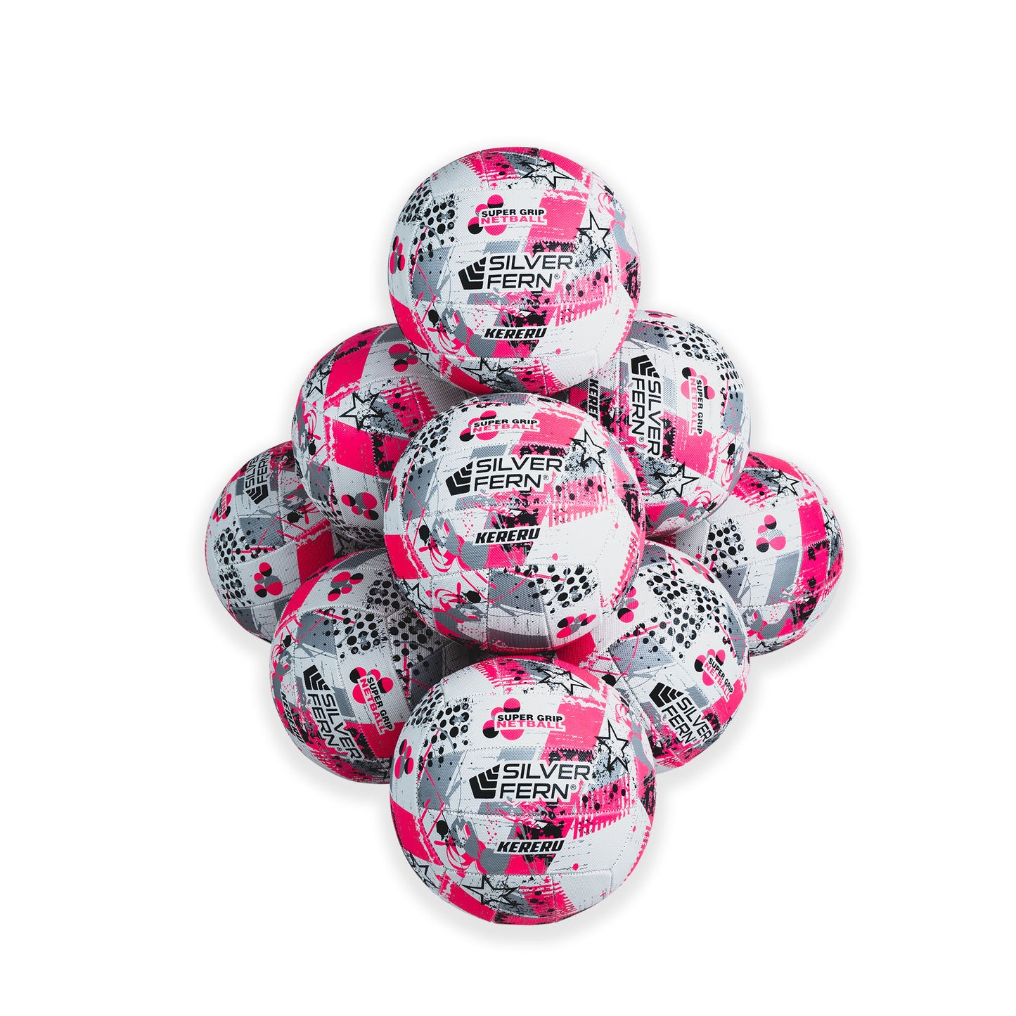 10 ball pack kereru trainer pink/silver size 5