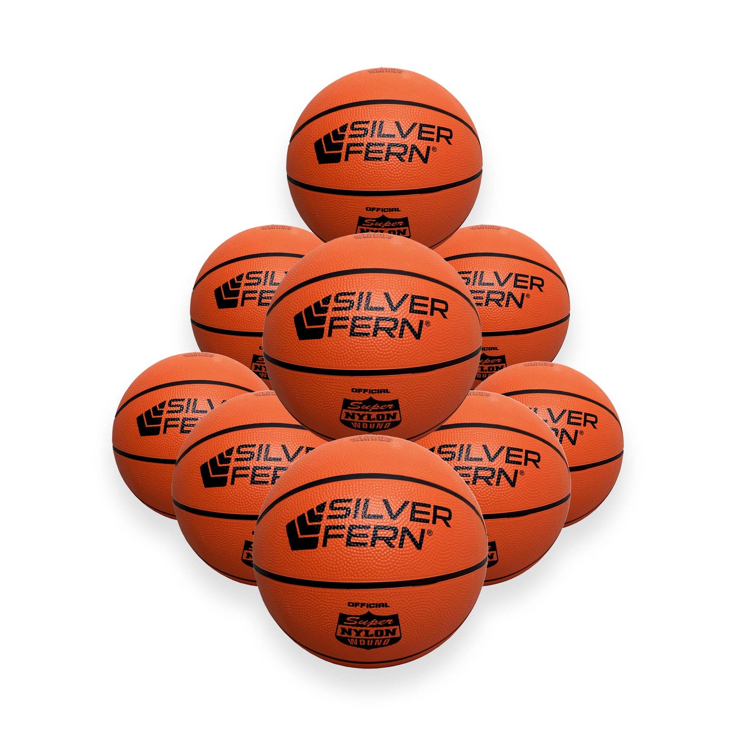 Nylon wound 8 ball pack of basketballs white background image