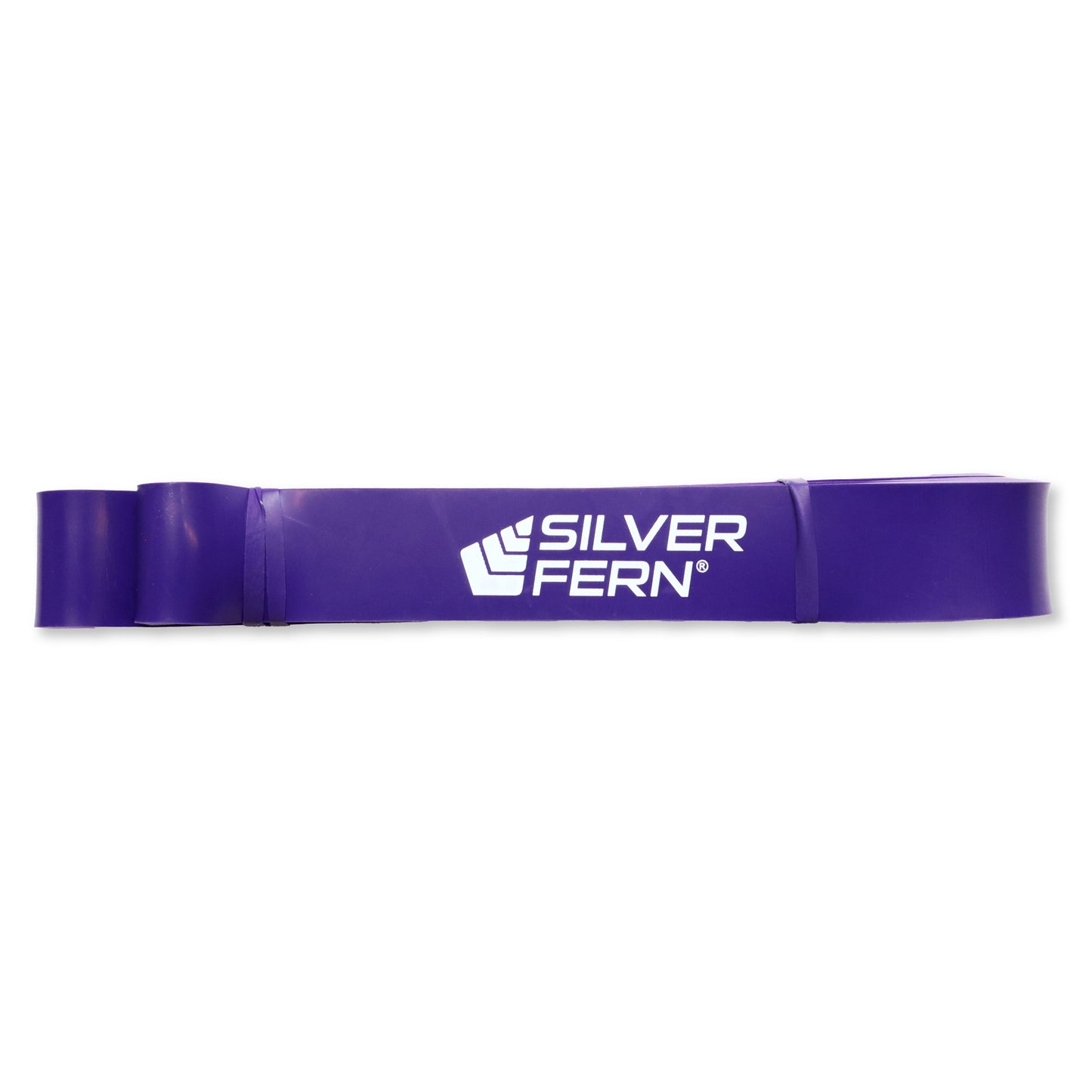 Silver Fern Purple Resistance Bands Heavy 32 mm thick. White Background.