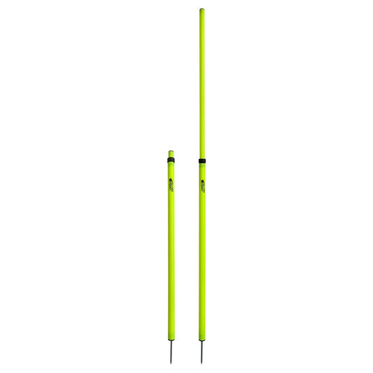 Telescopic Agility Poles, side-by-side height comparison, white background.