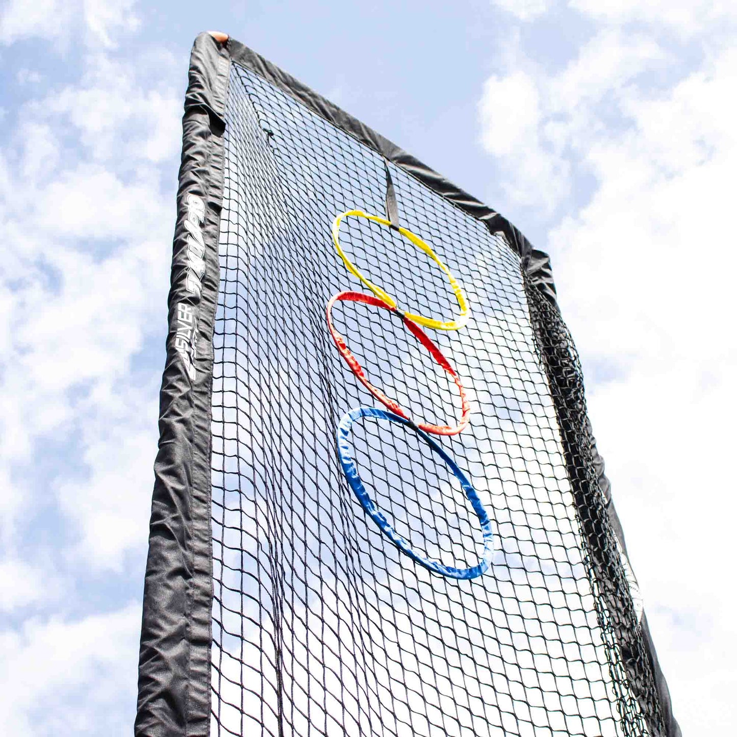 ThrowPro Lineout Throwing Net, detail lifestyle shot, front.