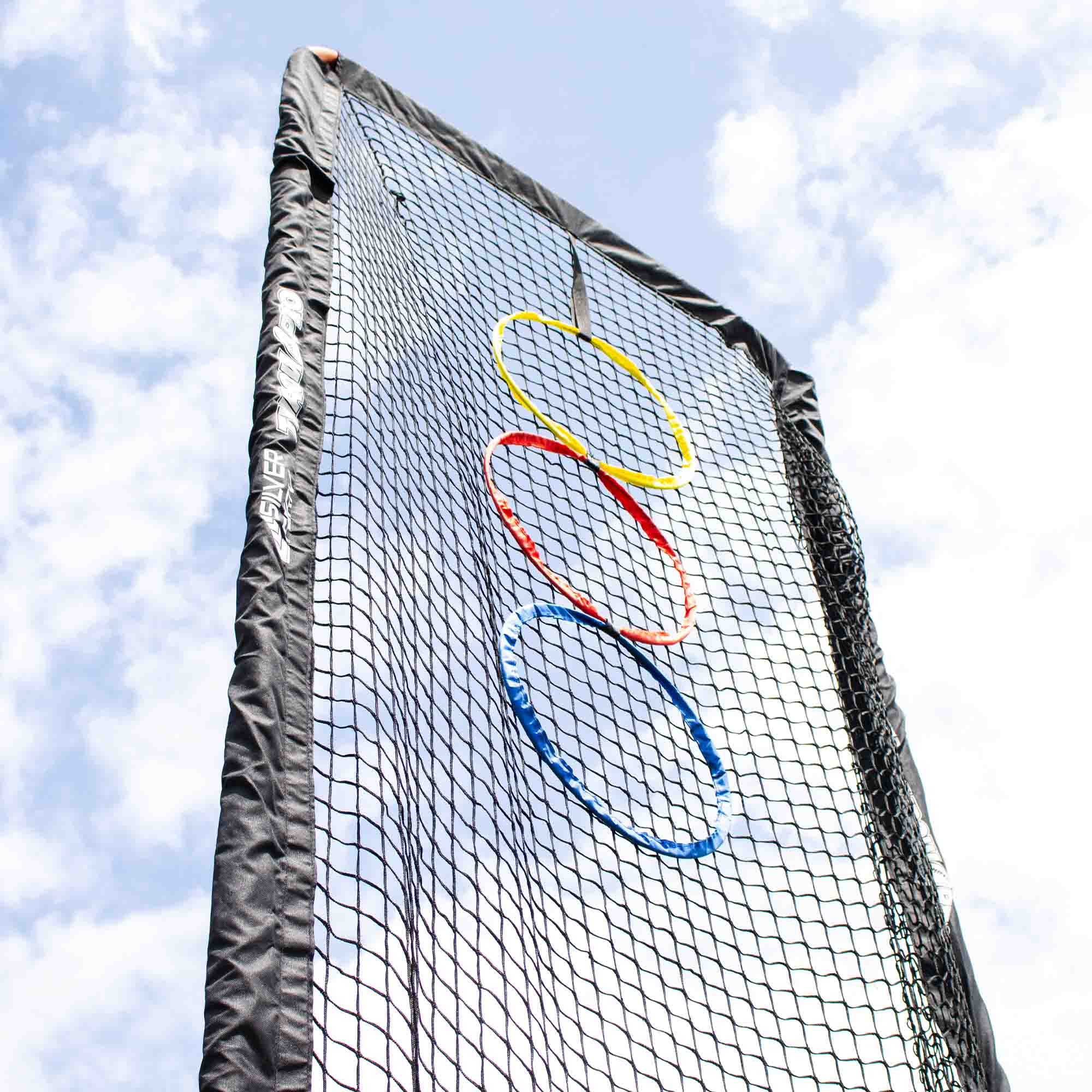 ThrowPro Lineout Throwing Net, detail lifestyle shot, front.