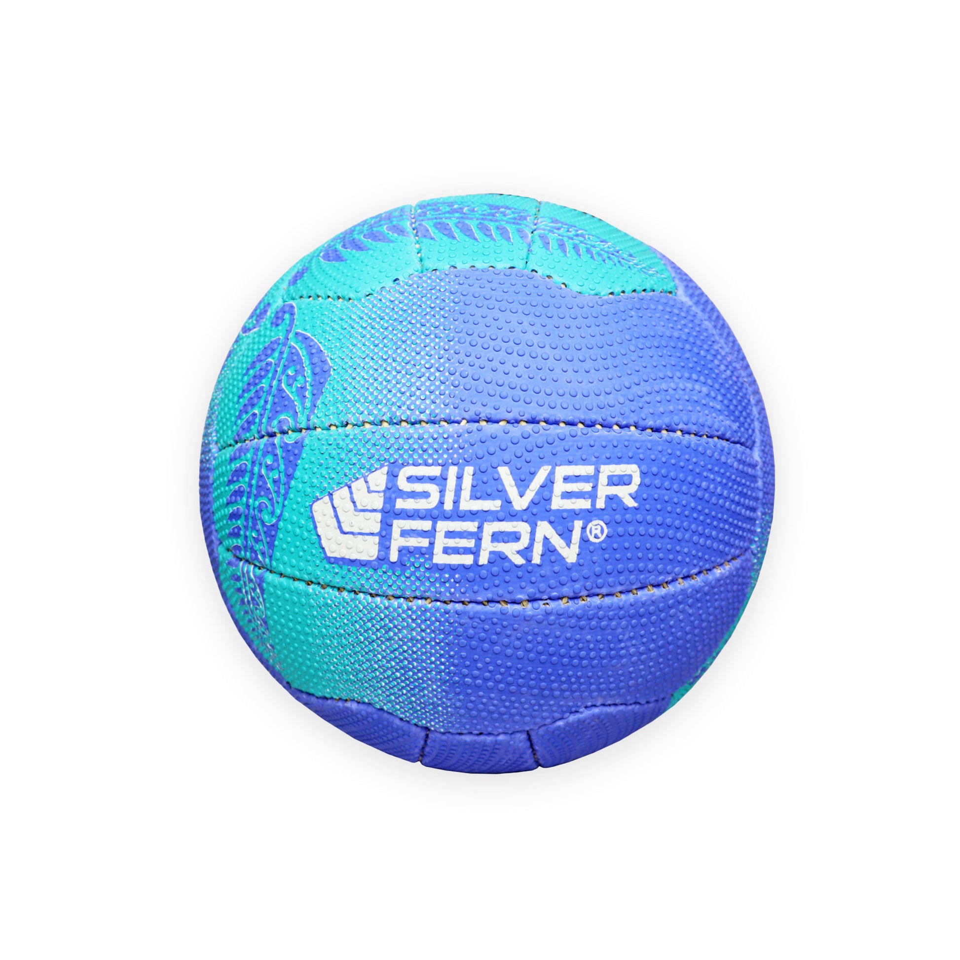 Tui Netball Size 4 Purple and Turquoise Colour on White Background