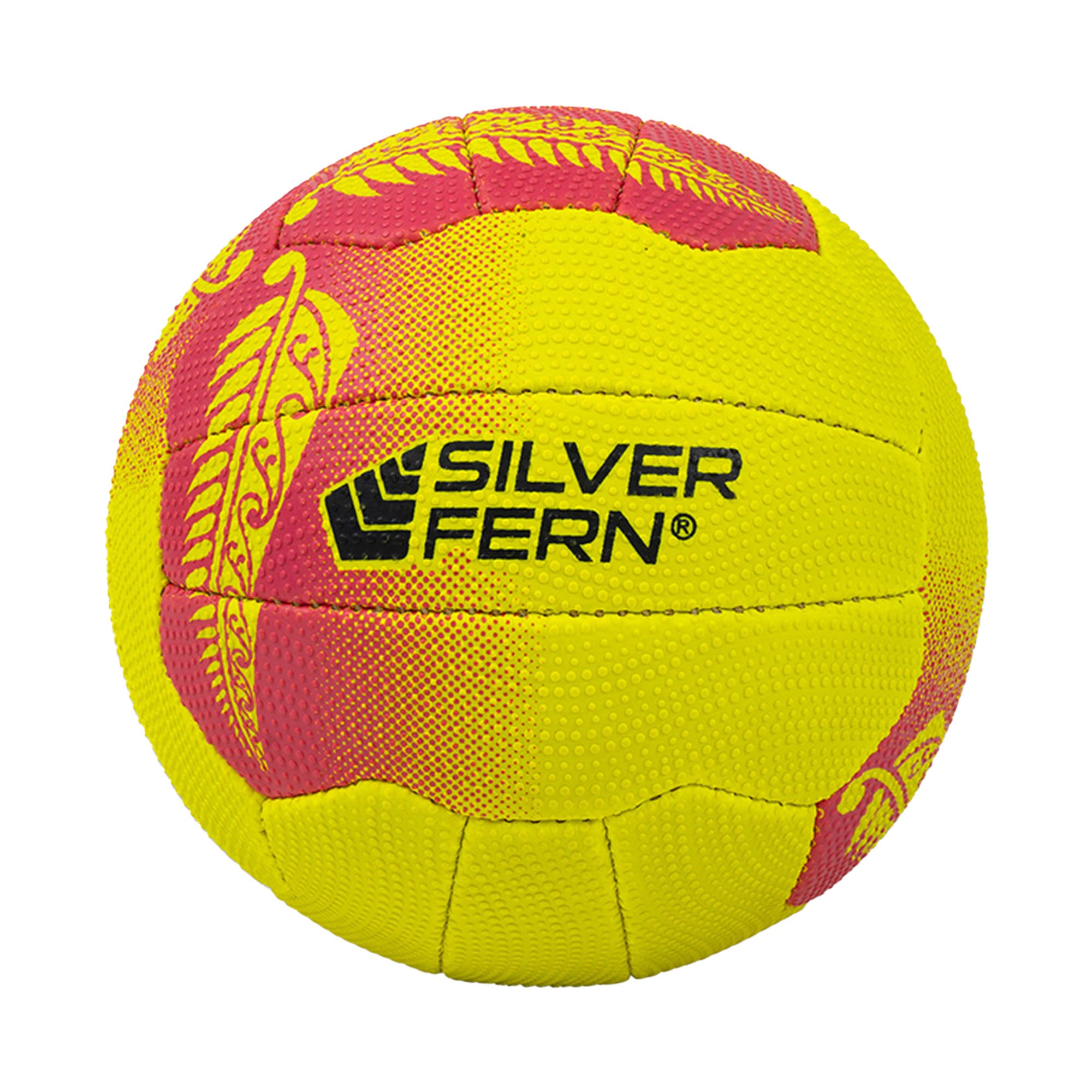Silver Fern Tui Netball Size 4 Yellow and Pink