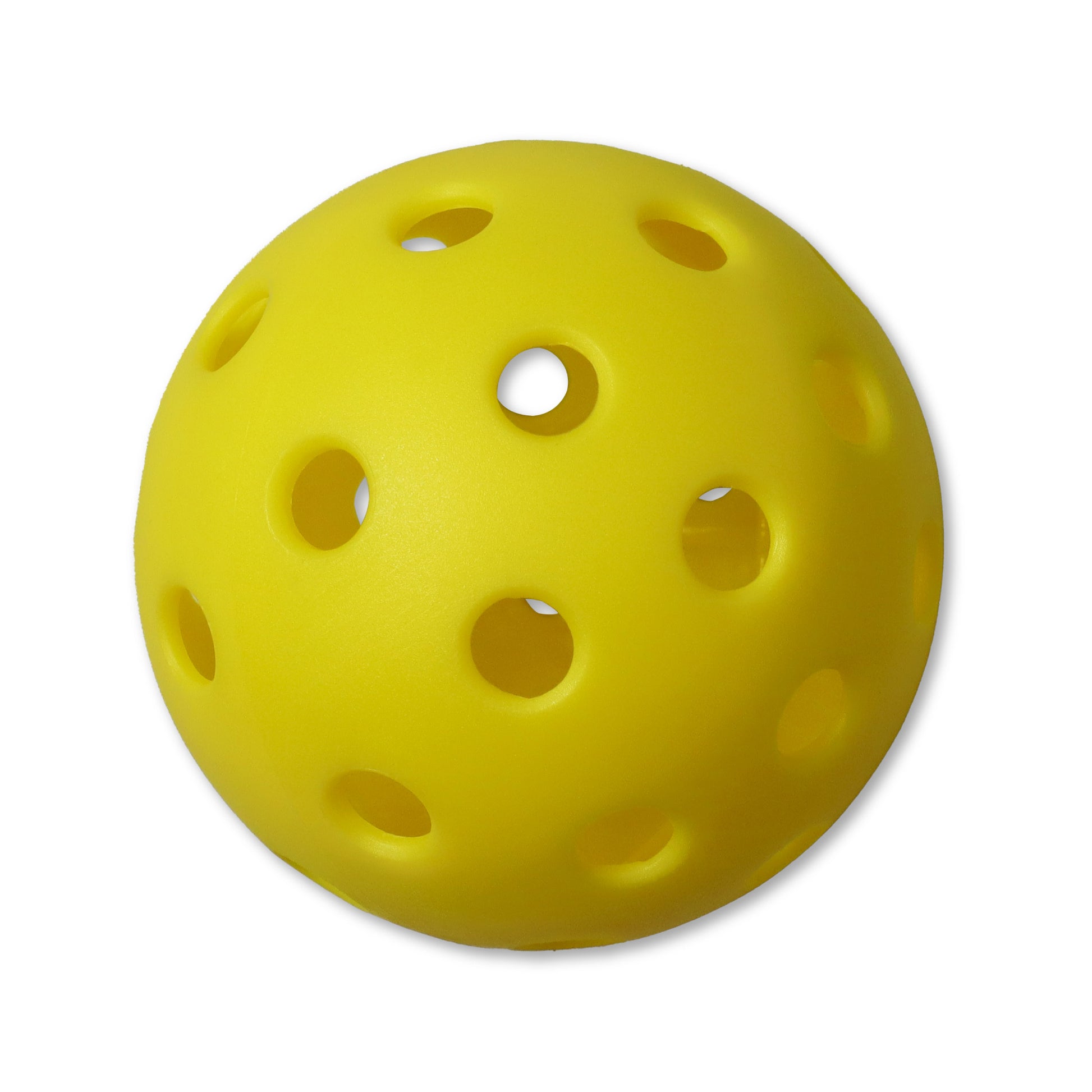 Yellow Outdoor Pickleball white background image. 